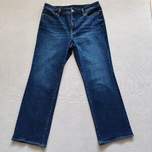 Talbots Women's Dark Blue Boot-Cut Jeans